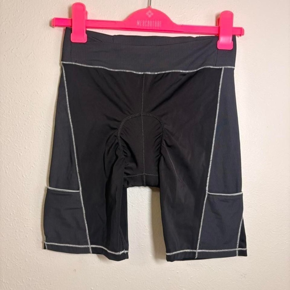 De Soto Triathlon Shorts Womens Size L Black Padded Cycling Running Active